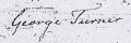 George Turner signature 1855