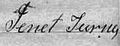 Jennet Turner signature 1855