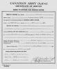 Lawrence Cullen Canadian Army certificate of service